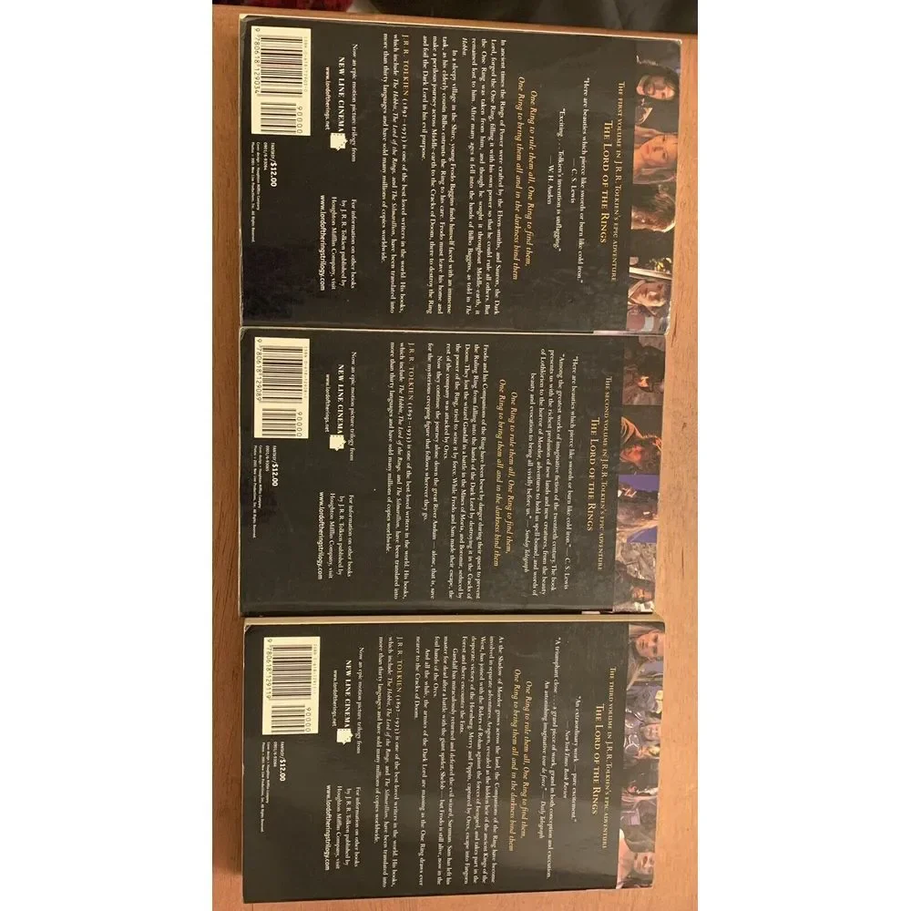 J.R.R. Tolkien The Lord of the Rings Set of Three Paper‎ Back Slip Case